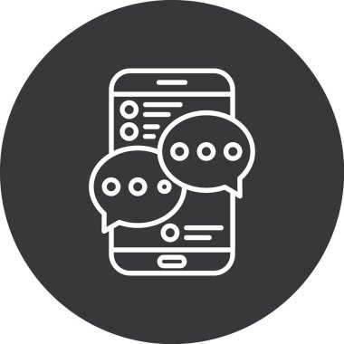 Sohbet simgesi vektör illüstrasyonu