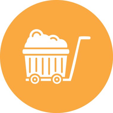 El arabası. Web simgesi basit illüstrasyon