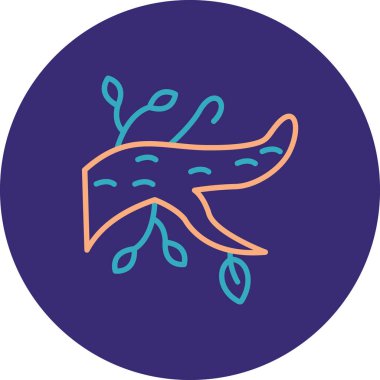 Balık simgesinin vektör illüstrasyonu