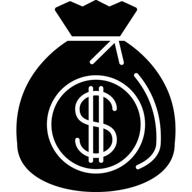 çanta para çantası simgesi ana hat biçiminde