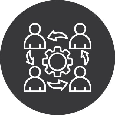 Ekip çalışması simge vektör çizim