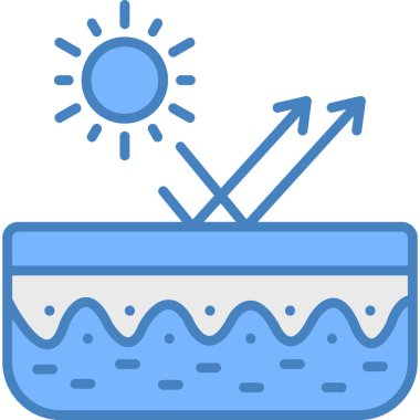 Bir plaj simgesinin vektör çizimi