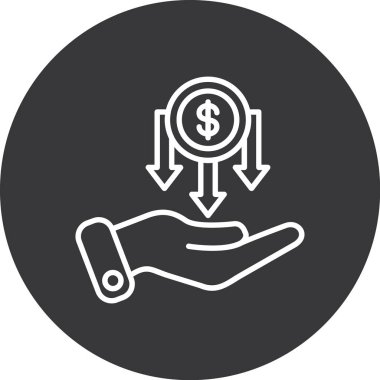 El simgesi ile dolar sikkesi, basit biçim