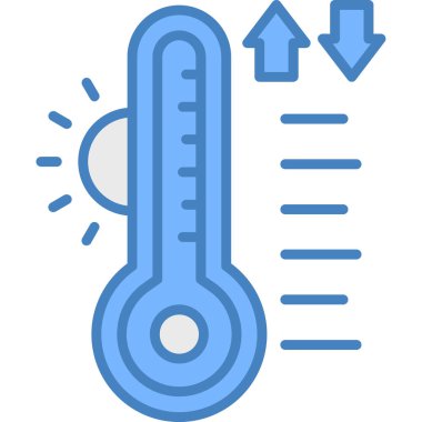 Termometre. Web simgesi basit illüstrasyon