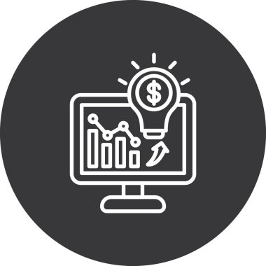 iş ve finans satırı vektör simgesi.