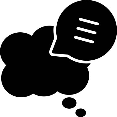 baloncuk sohbet iletişim simgesi ana hat biçiminde