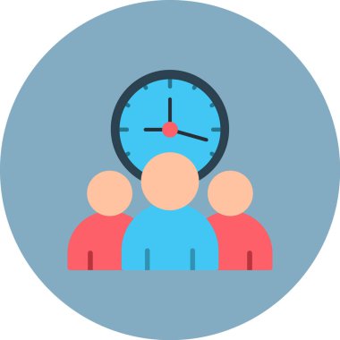 Zaman simgesi vektör illüstrasyonu