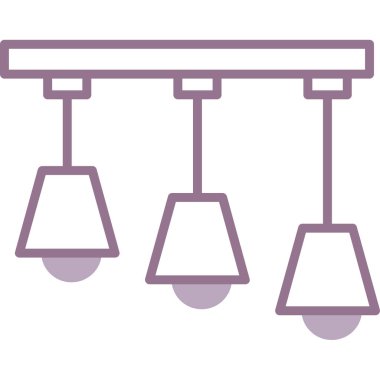 Avize ikonu. Web için avize vektör simgelerinin basit çizimi