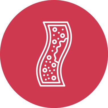 Kırmızı bir simgenin vektör illüstrasyonu