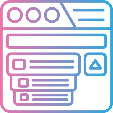 Tarayıcı pencere simgesi - taslak biçimi