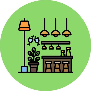 Bir bitki simgesinin vektör illüstrasyonu