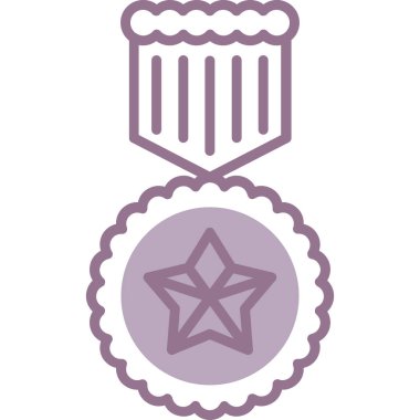 Madalya ikon vektör illüstrasyonu