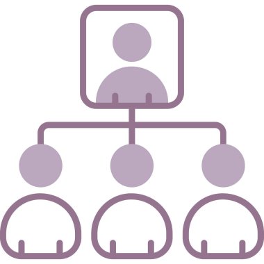 hiyerarşi. Web simgesi basit tasarım