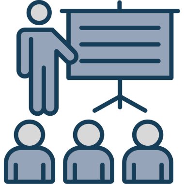 izleyici sunum vektörü illüstrasyonu