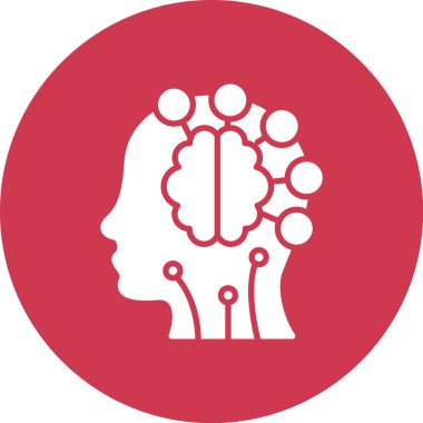 Beyin vektör simgesi modern illüstrasyon