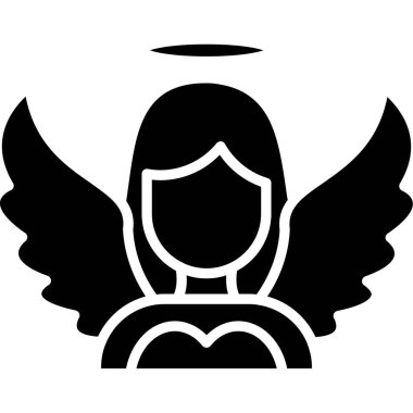 Hristiyan melek simgesi vektör illüstrasyonu