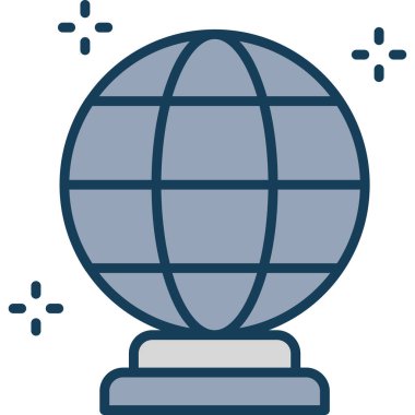 dünya simgesi, vektör illüstrasyonu