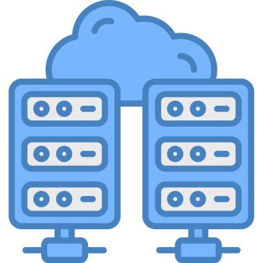 Bulut sunucu veritabanı simgesi doldurulmuş ana hatlar biçiminde