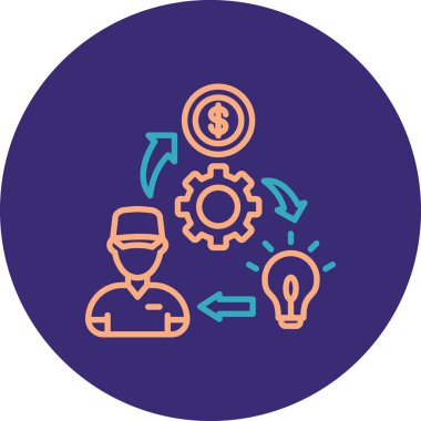 iş simgesi vektör illüstrasyonu