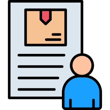 belge simgesi vektör illüstrasyonu