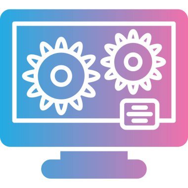 Bilgisayar. Web simgesi basit illüstrasyon