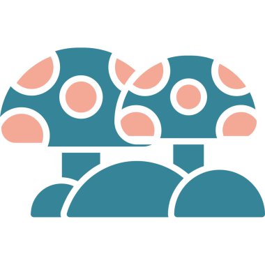 Mantar ikon vektörü. İnce çizgi işareti. izole edilmiş sınır sembolü çizimi