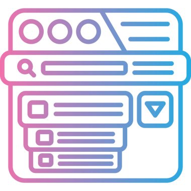 Web tasarım ikonu vektör illüstrasyonu