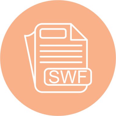 Dosya biçim simgesinin vektör illüstrasyonu