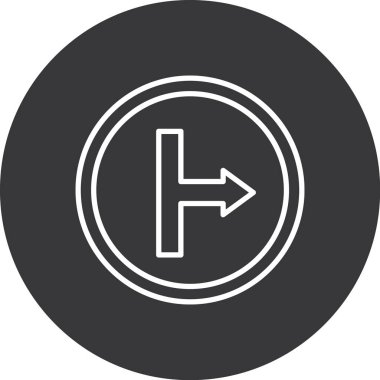 Bir işaret simgesinin vektör illüstrasyonu