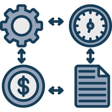 iş ve finans simgesi seti.