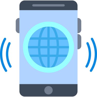 Akıllı telefon simgesi. Düz çizim. vektör illüstrasyonu