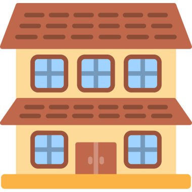 ev binası ikon vektör illüstrasyonu