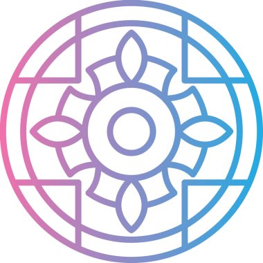 Çiçek. Web simgesi basit illüstrasyon