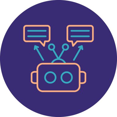 robot. Web simgesi basit illüstrasyon