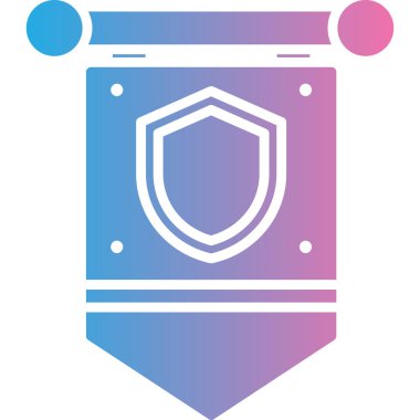 Kalkan simgesinin vektör illüstrasyonu