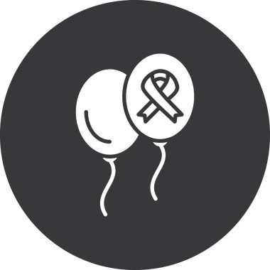 Balonlar düz vektör simgesi