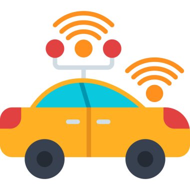 Wi-Fi işaret çizelgesine sahip araba