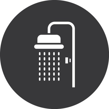 Duş düz kare vektör simgesi