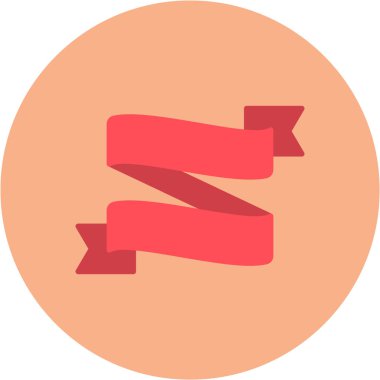 Kırmızı kurdelenin vektör çizimi