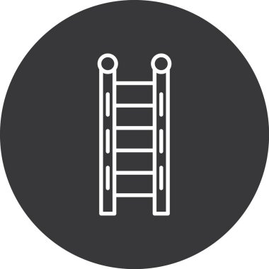 Merdiven düz vektör simgesi