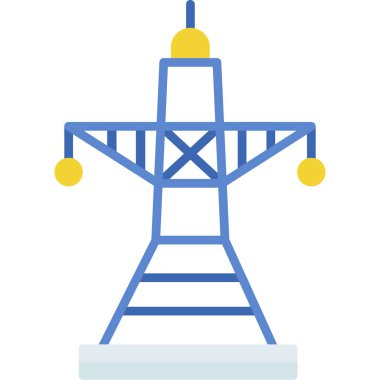 Kule. Web simgesi basit illüstrasyon