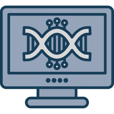 DNA molekülü vektör simgesi