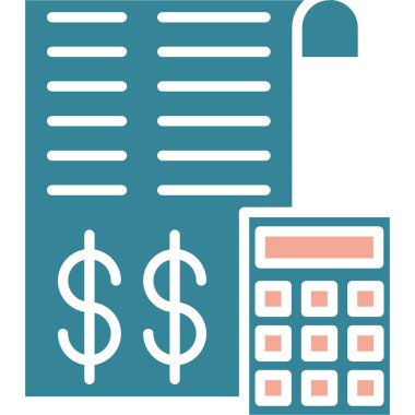 iş ve finans düz vektör simgesi.