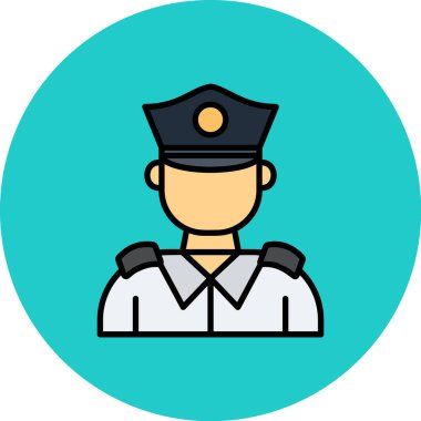 polis düz vektör simgesi