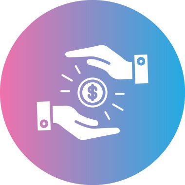 Para için. Web simgesi basit illüstrasyon