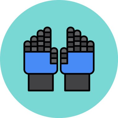 Eldiven simgesi vektör illüstrasyonu