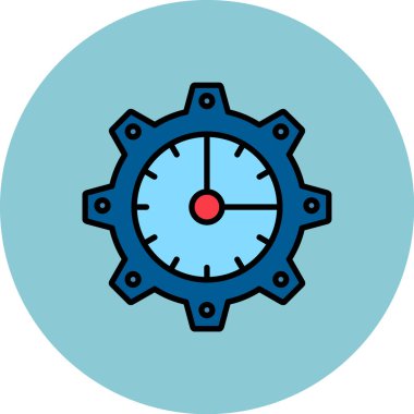 Vites simgesi ayarlanıyor. Web için basit vites vektör simgeleri çizimi