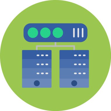 Veritabanı Sunucusu. Basit illüstrasyon