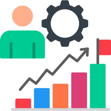 grafik düz vektör simgesi, grafik şeması