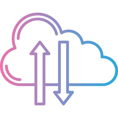 Bulut. Web simgesi basit illüstrasyon